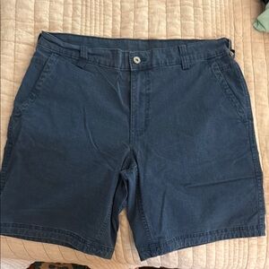 Duluth Trading Co Blue Flat Front Shorts